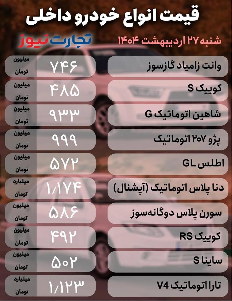 قیمت+خودرو مونتاژی